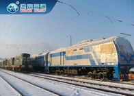 Logistique internationale cubique de transport ferroviaire embarquant le fret porte-à-porte